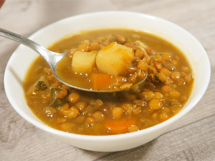 Green Lentil Soup with Vegetables - Vegan Foods
