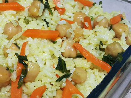 Rice with Chickpeas and Carrot