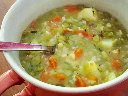Rich and Thick Vegan Pea Soup