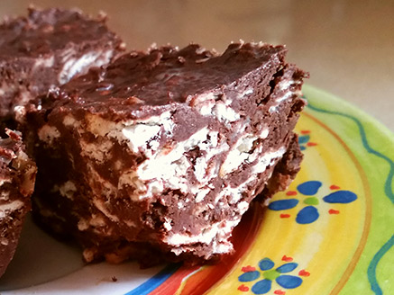 Vegan Matzo Cake with Chocolate