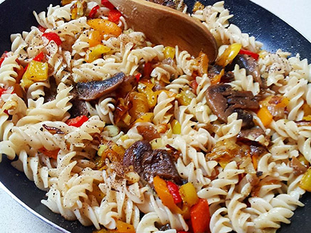 Fusilli Brown Rice Pasta with Vegetables