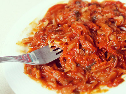 Vegan Cabbage Stew in Tomato Sauce