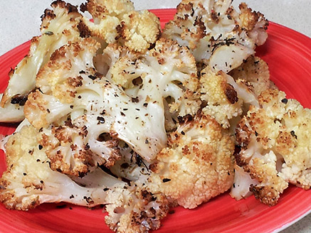 Baked Cauliflower Flowers with Thyme and Oregano