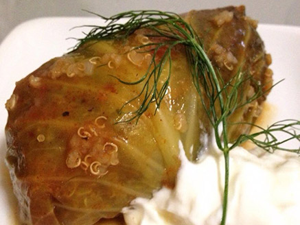 Stuffed Cabbage with Quinoa and Vegetables