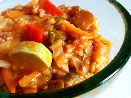 Vegetable, Rice and Lentil Stew